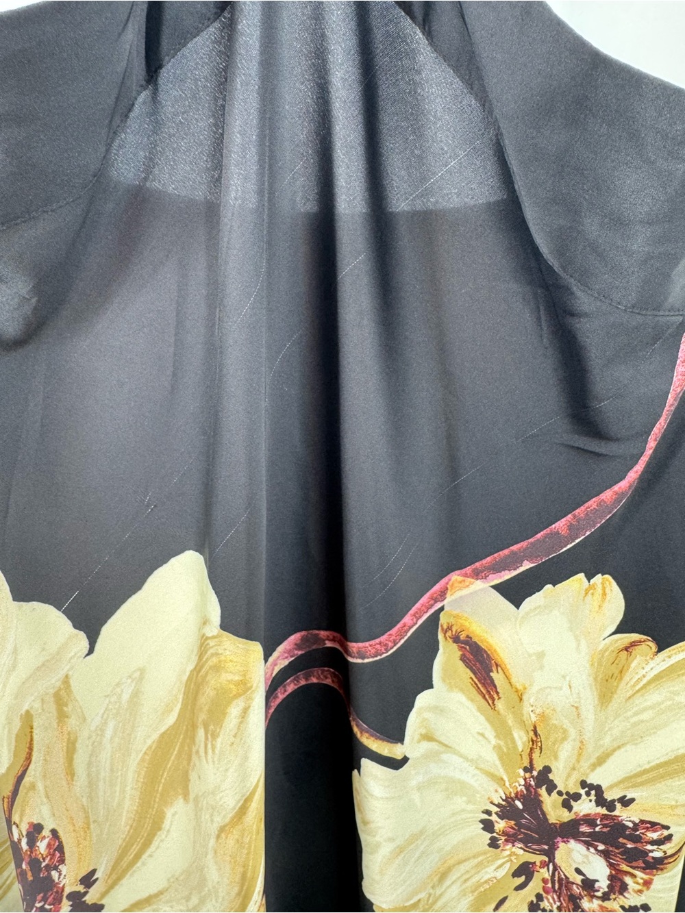 Misa Los Angeles Black Halter Maxi Dress with Cream Floral Print - Picture 12 of 12